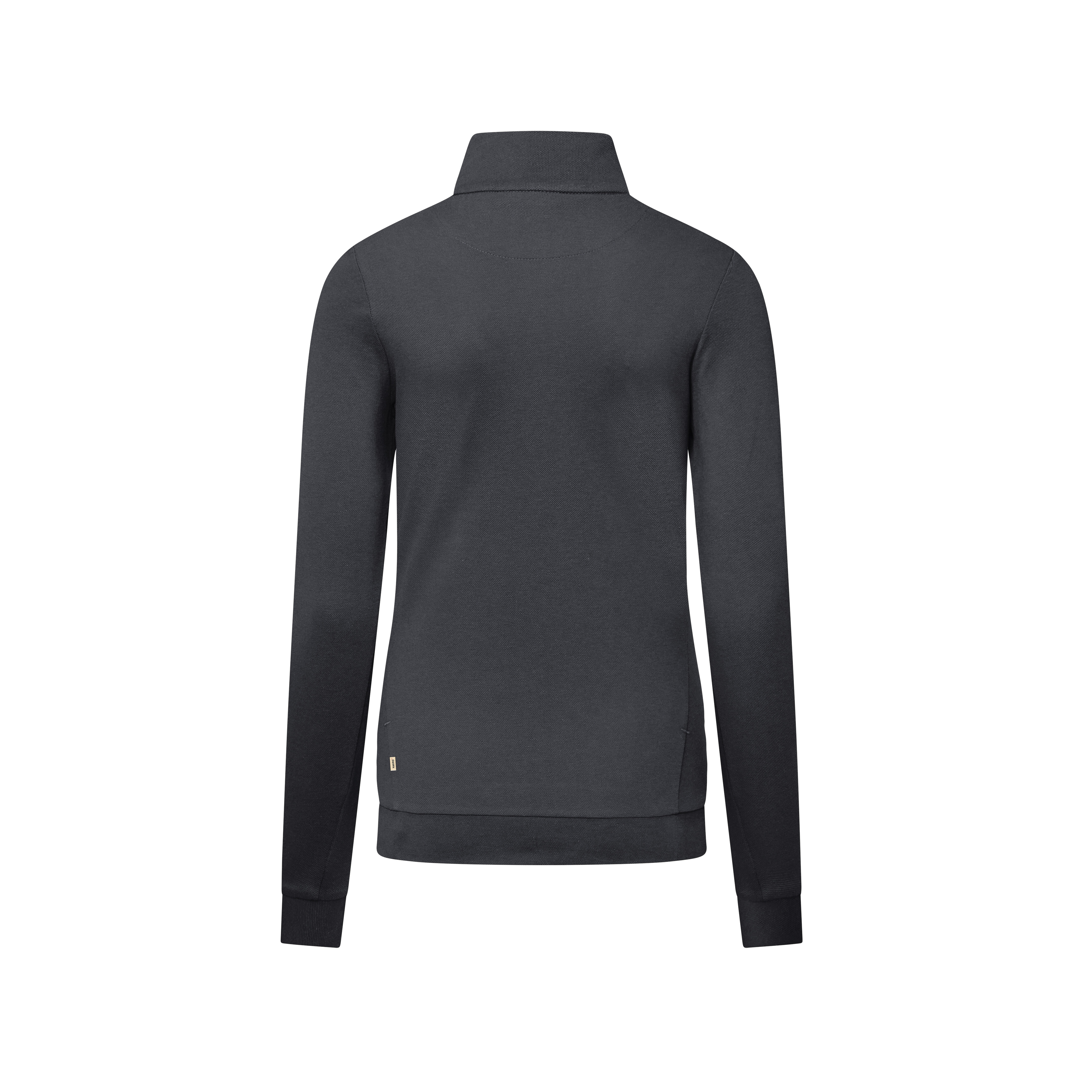 Damen Zip-Longsleeve Mikralinar ECO karbongrau