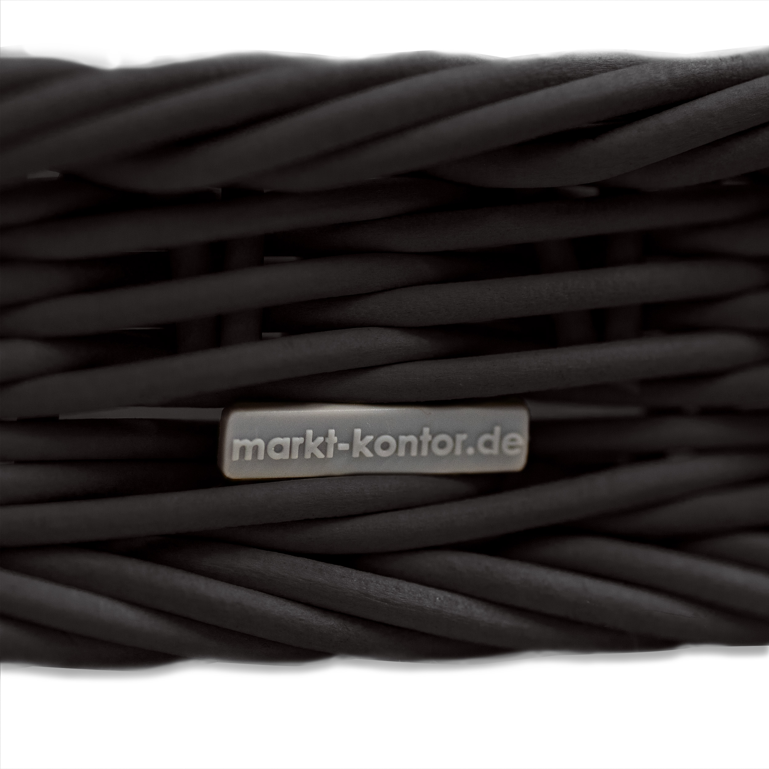Auslagekorb 30 x 20 x 5 cm, schwarz mit Rahmenverstärkung aus Edelstahl