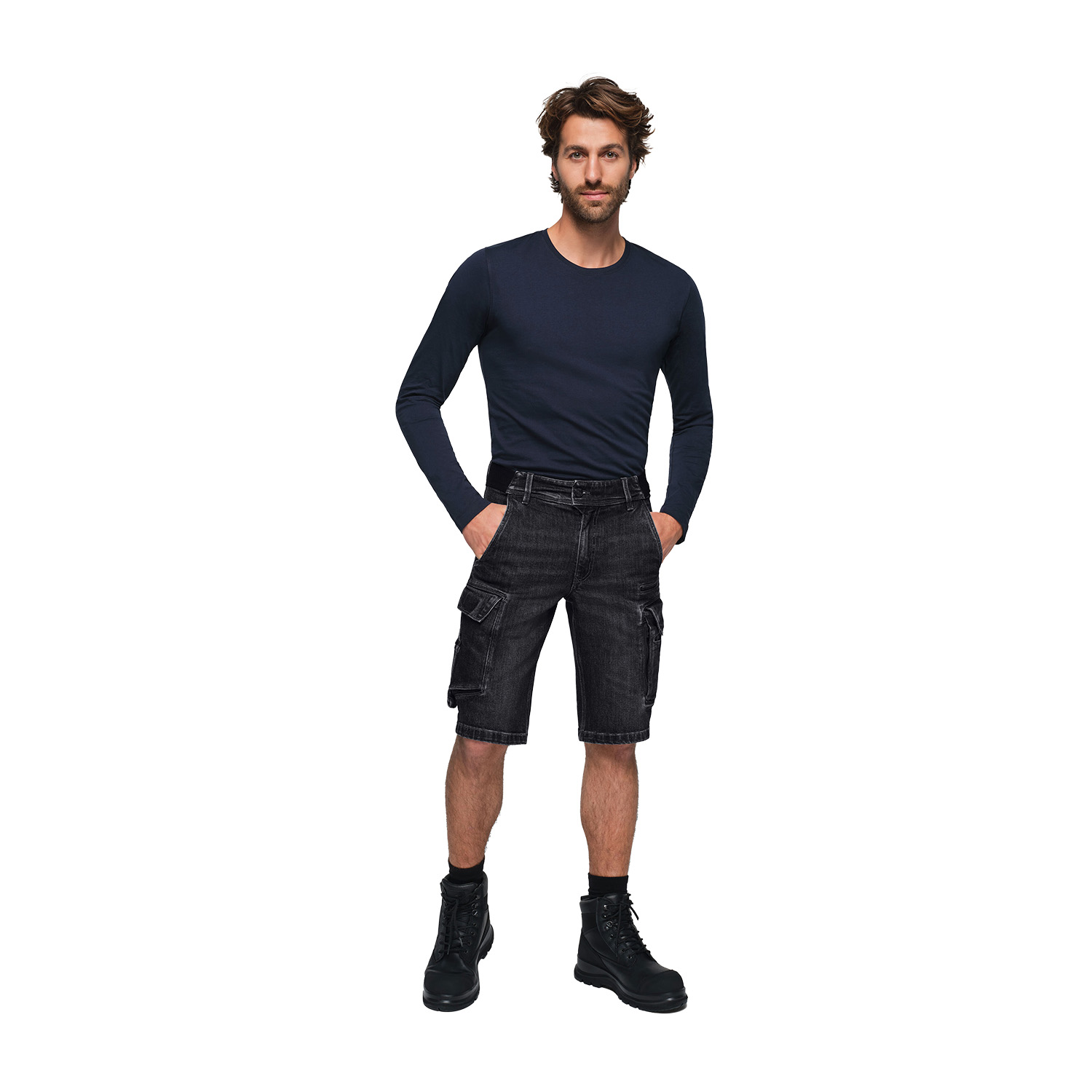 Worker-Jeansshorts Dyneem x-stretch ECO, schwarz