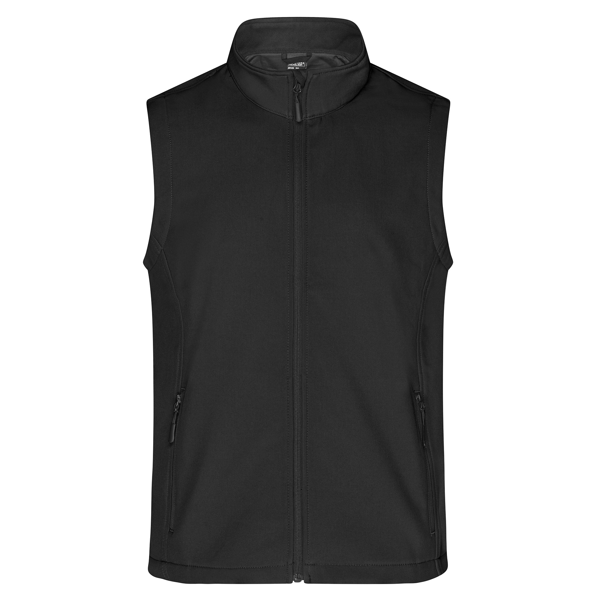 Herren-Softshellweste, schwarz/schwarz