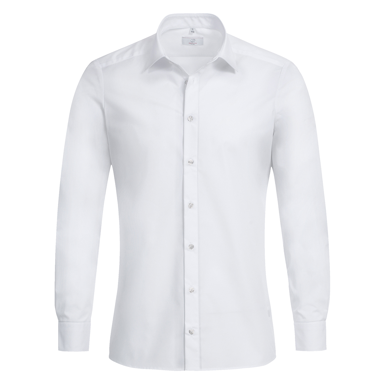 Herren Hemd Slimfit, 1/1 Arm, weiß