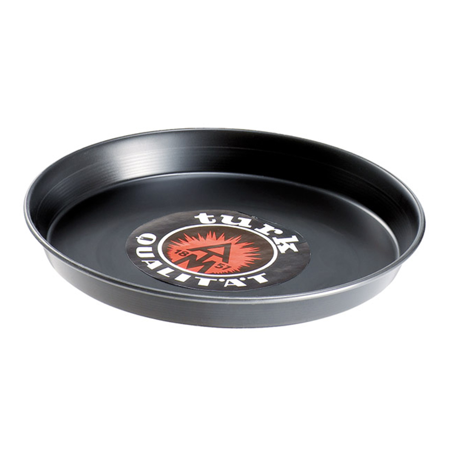 Pizzaform Ø 18 cm oben, Ø 16 cm Boden Blaublech, nicht beschichtet 
