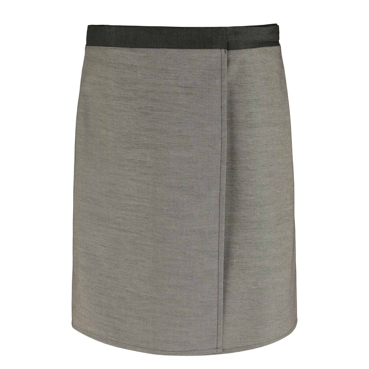 Wickel-Bistroschürze 60 x 125 cm, Jeanslook hellgrau mit Bund und Bindebänder in