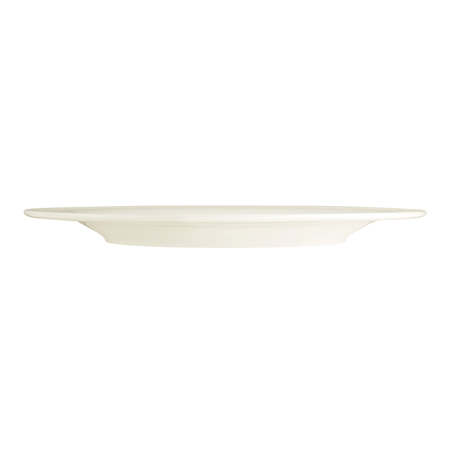 Teller flach 26,0 cm mit Fahne, Maxim creme