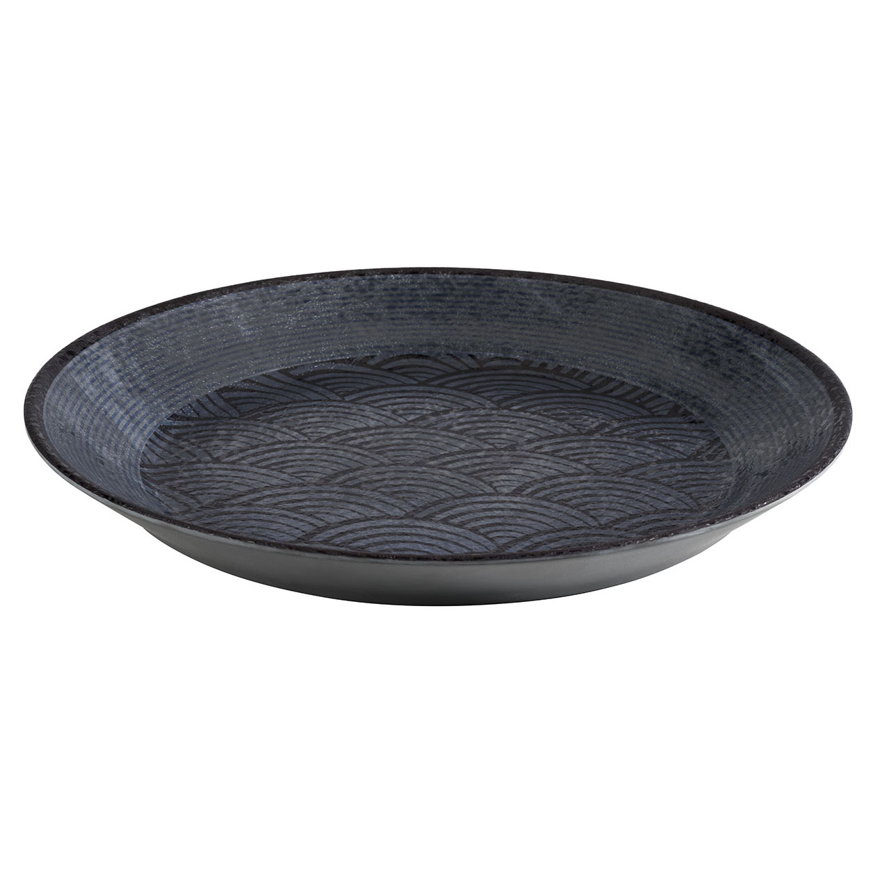 Schale -DARK WAVE- Ø 32 cm, H: 3,5 cm Melamin 