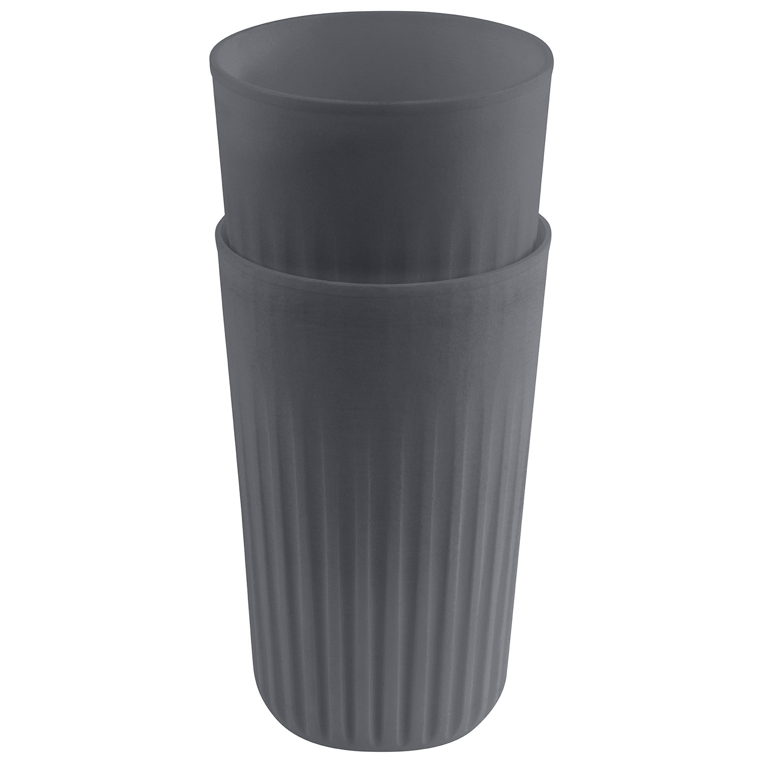 Mehrwegbecher -TO GO- Ø 8,5 cm, H: 13,5 cm, 400 ml, anthrazit 