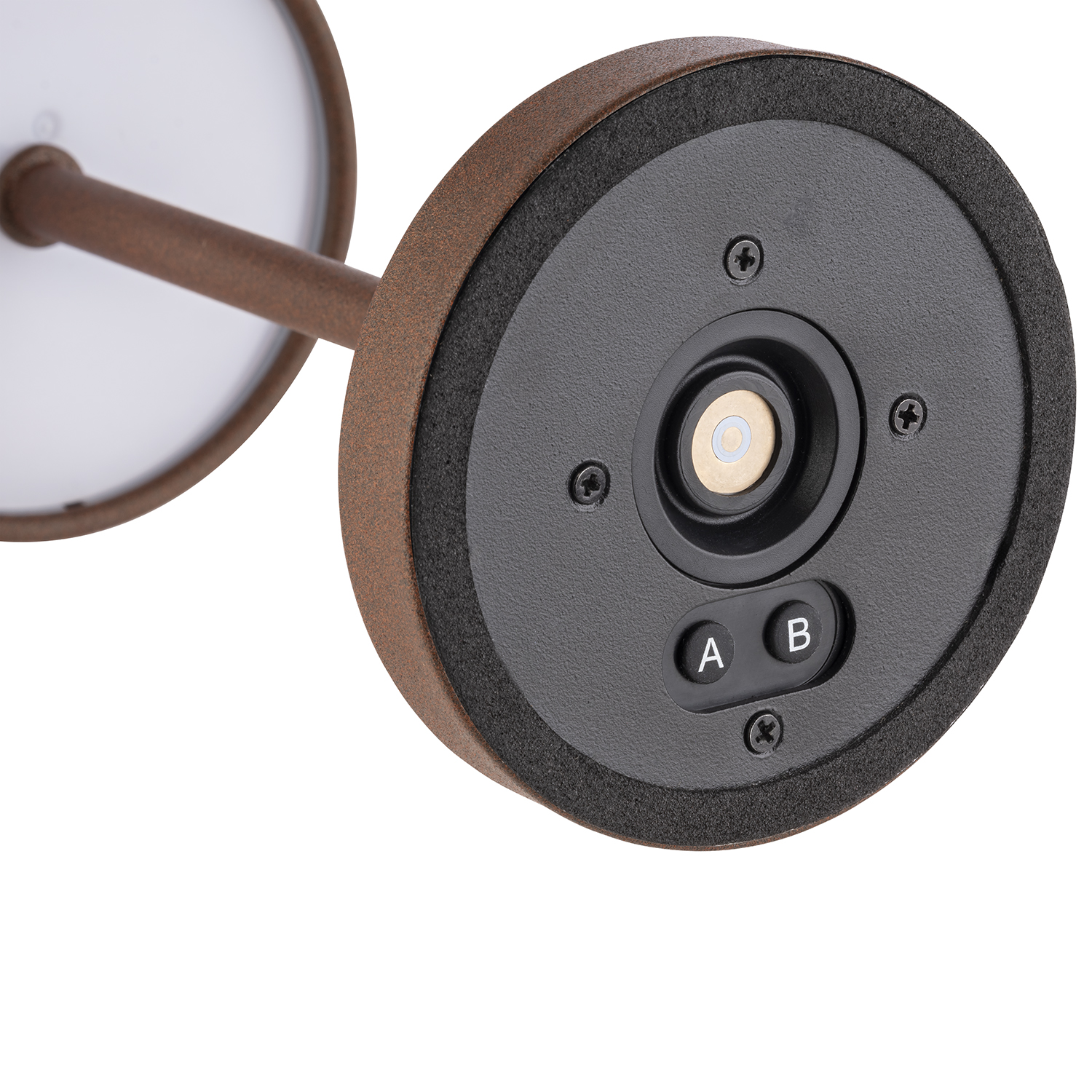 Tischleuchte MERLE MICRO ø 8 cm, H: 20 cm, rostfarben