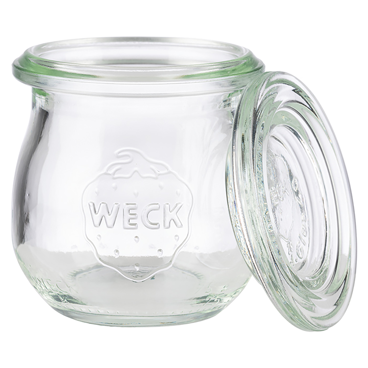Weck-Glas mit Deckel, 12er SetØ 5,5 cm, H: 6 cm Mini-Tulpenform 75 ml 