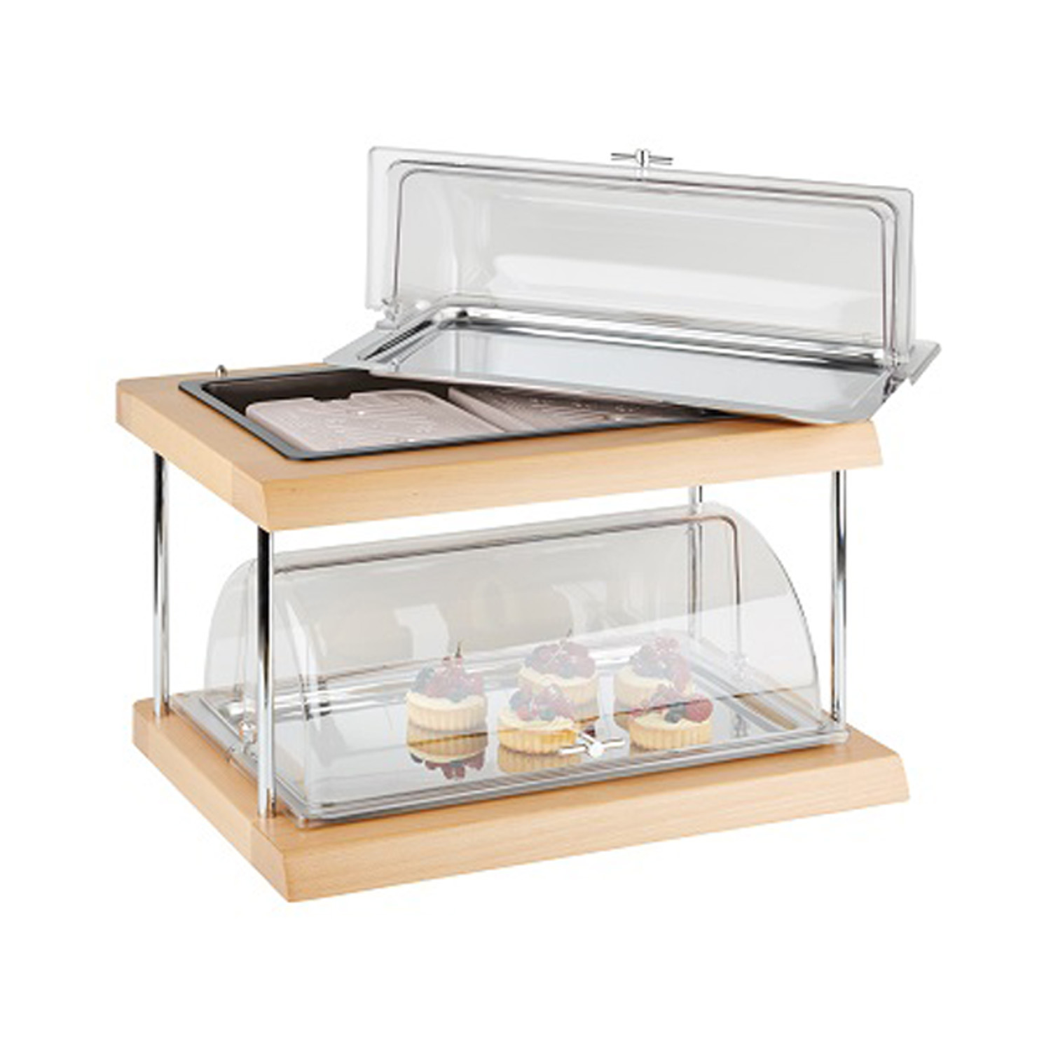 Buffetvitrine -DOPPELDECKER- 60 x 41 cm, H: 36 cm Set bestehend aus: 
