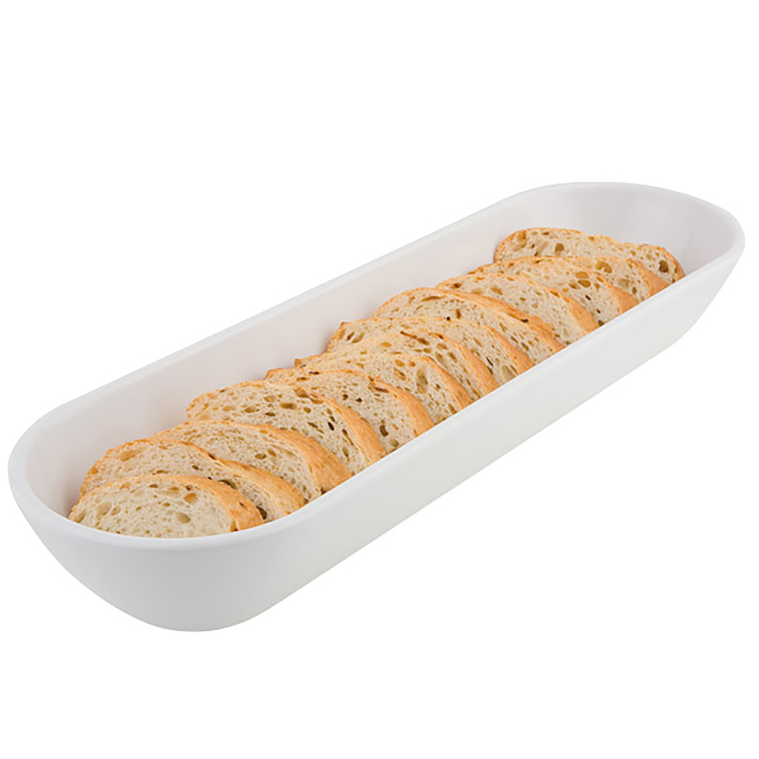 Schale -PURE- 51 x 15,5 cm, H: 7,5 cm Melamin, weiß, 2,4 Liter 