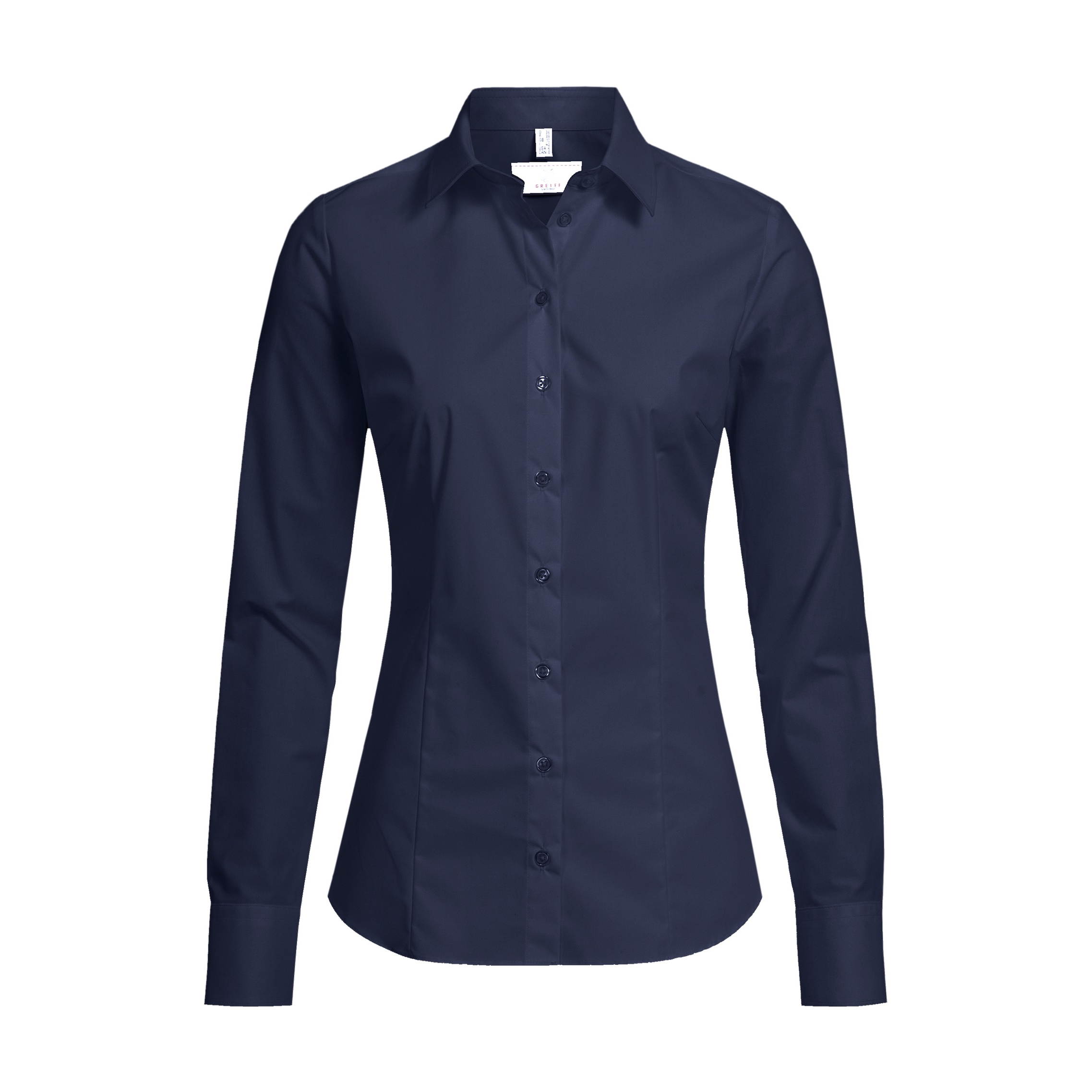 Damenbluse Slimfit, 1/1 Arm, navy