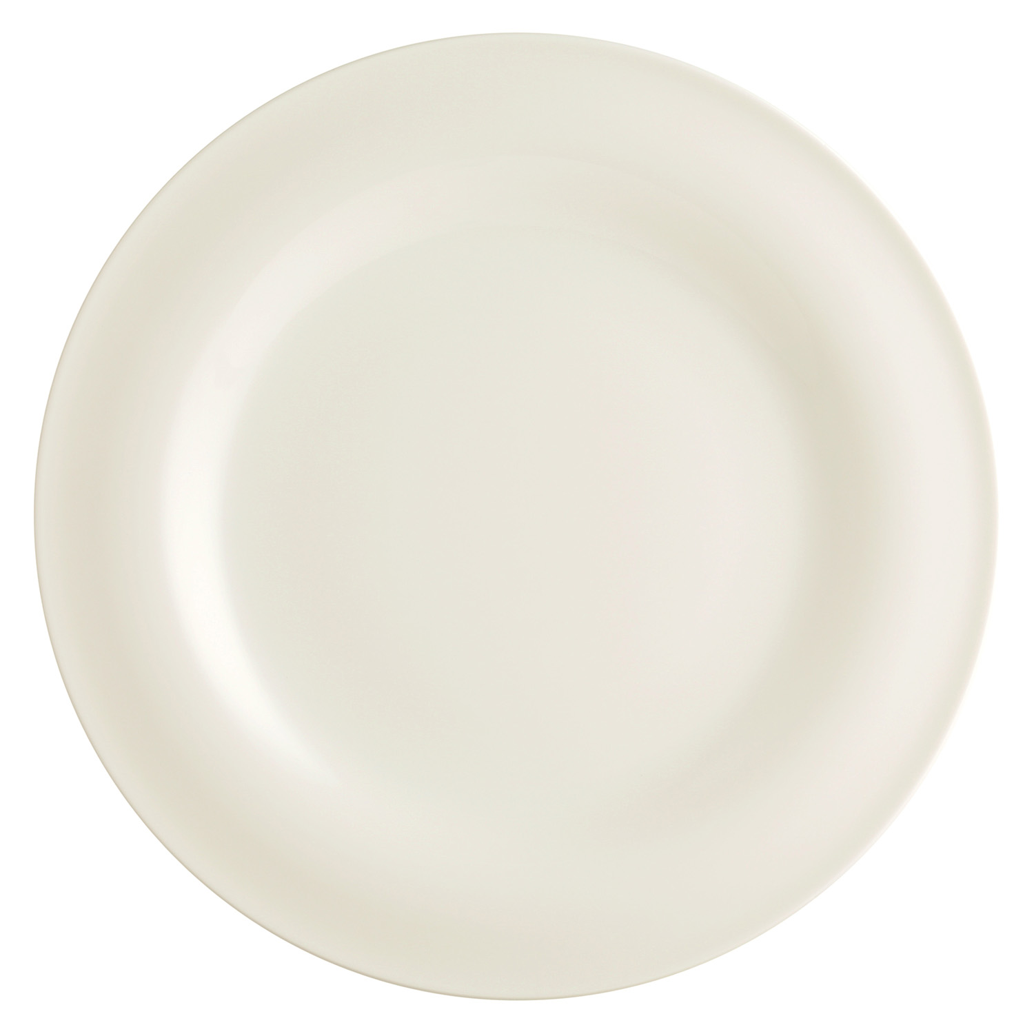 Teller flach 28,0 cm mit Fahne, Maxim creme