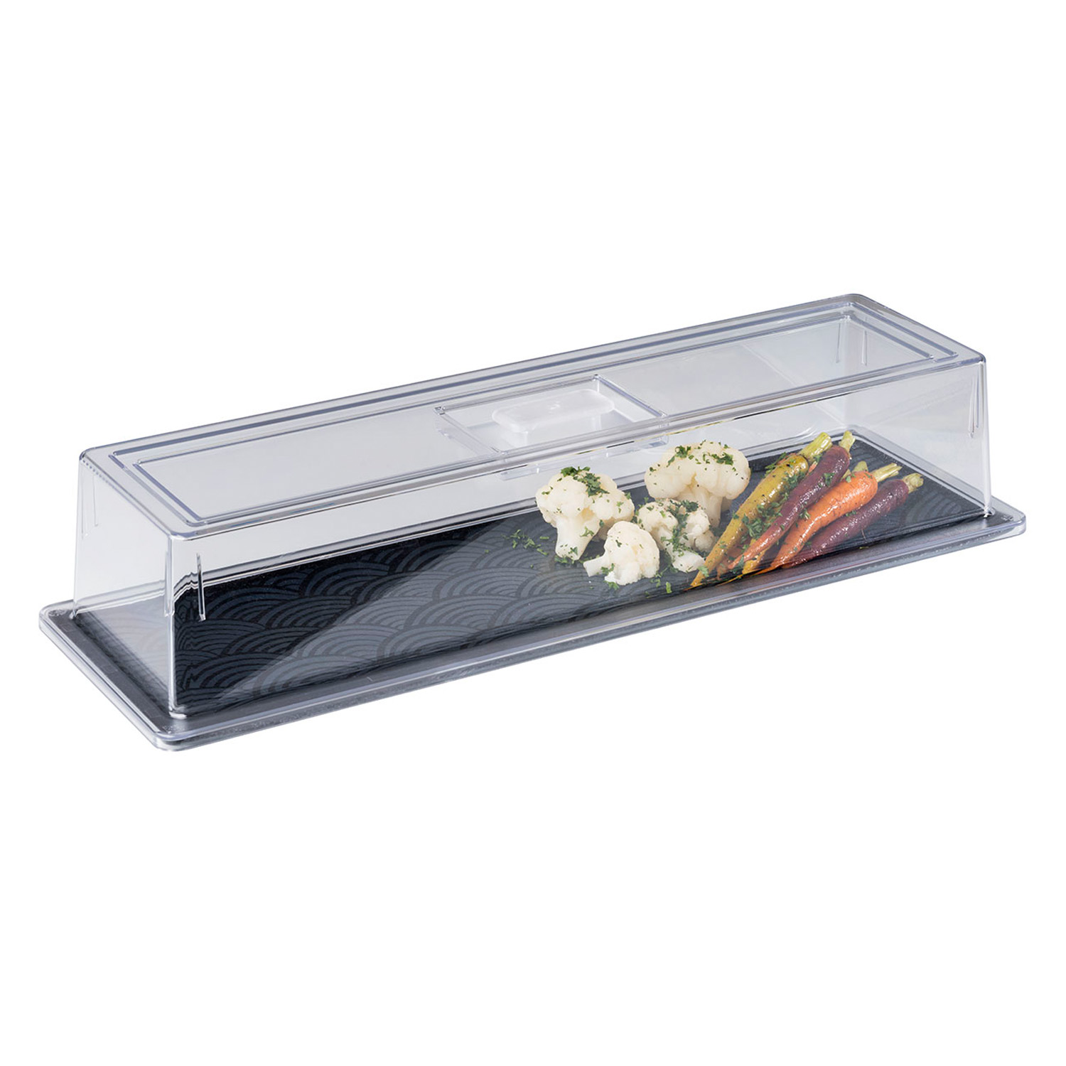 GN 2/4 Tablett -DARK WAVE- 53 x 16,2 cm, H: 2 cm Melamin 