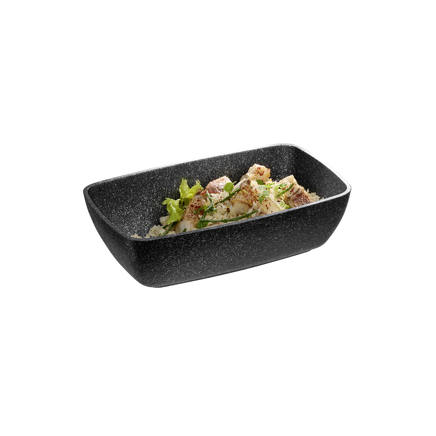 GN 1/4 Schale FROSTFIRE 26,5 x 16,2 cm, H: 7,5 cm, schwarz/silber