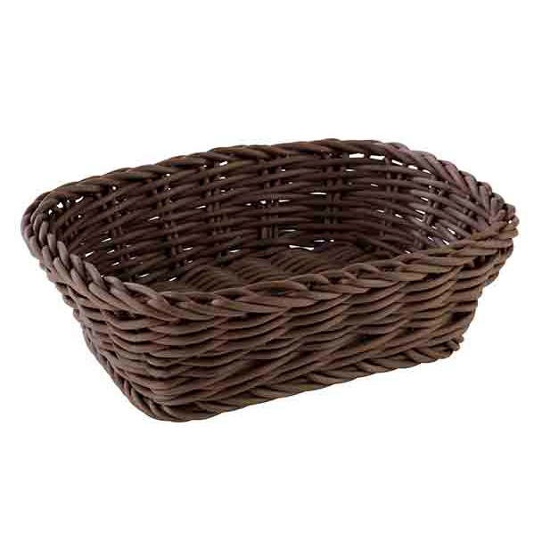 Tischkorb eckig 19 x 13 x 6 cm, braun