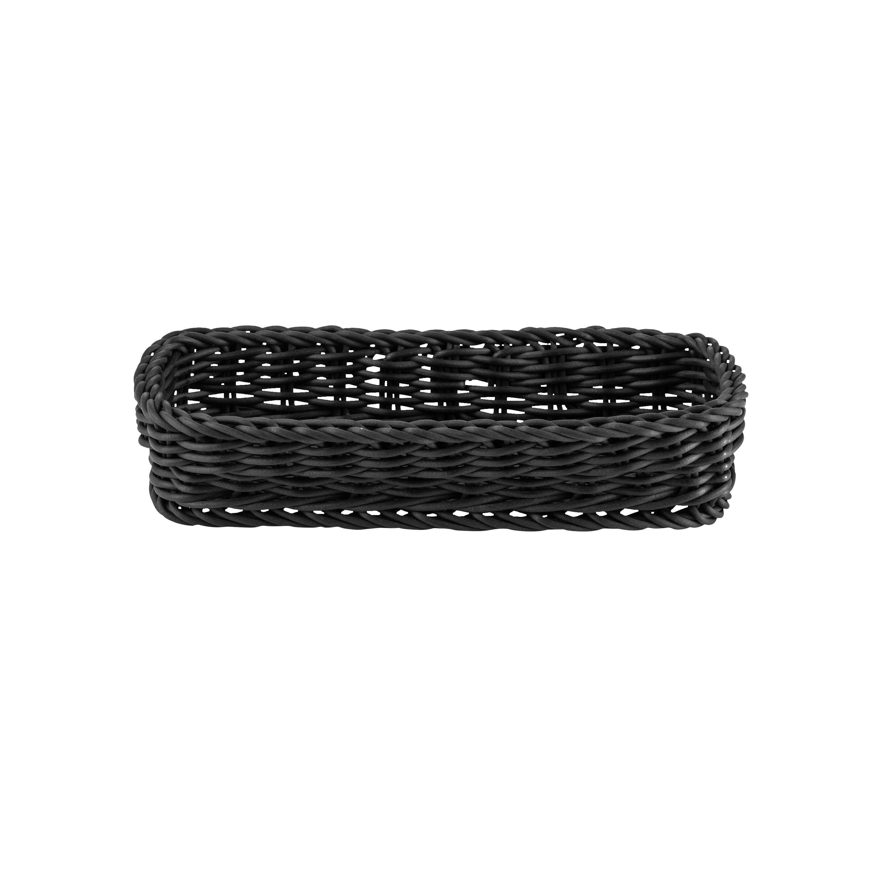 Besteckkorb aus Plyporpylen 27 x 10 x 4,5 cm schwarz
