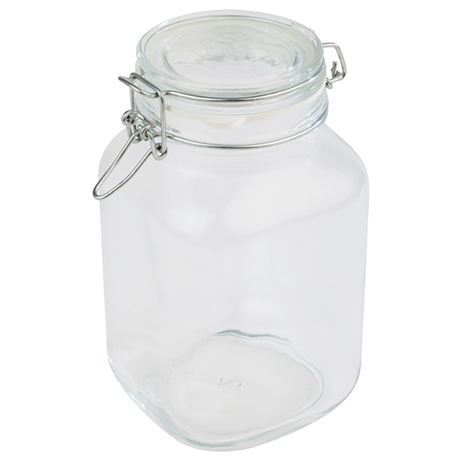 Vorratsglas 12 x 12 cm, H: 22 cm, 2 Liter mit luftdichtem Klappdeckel 