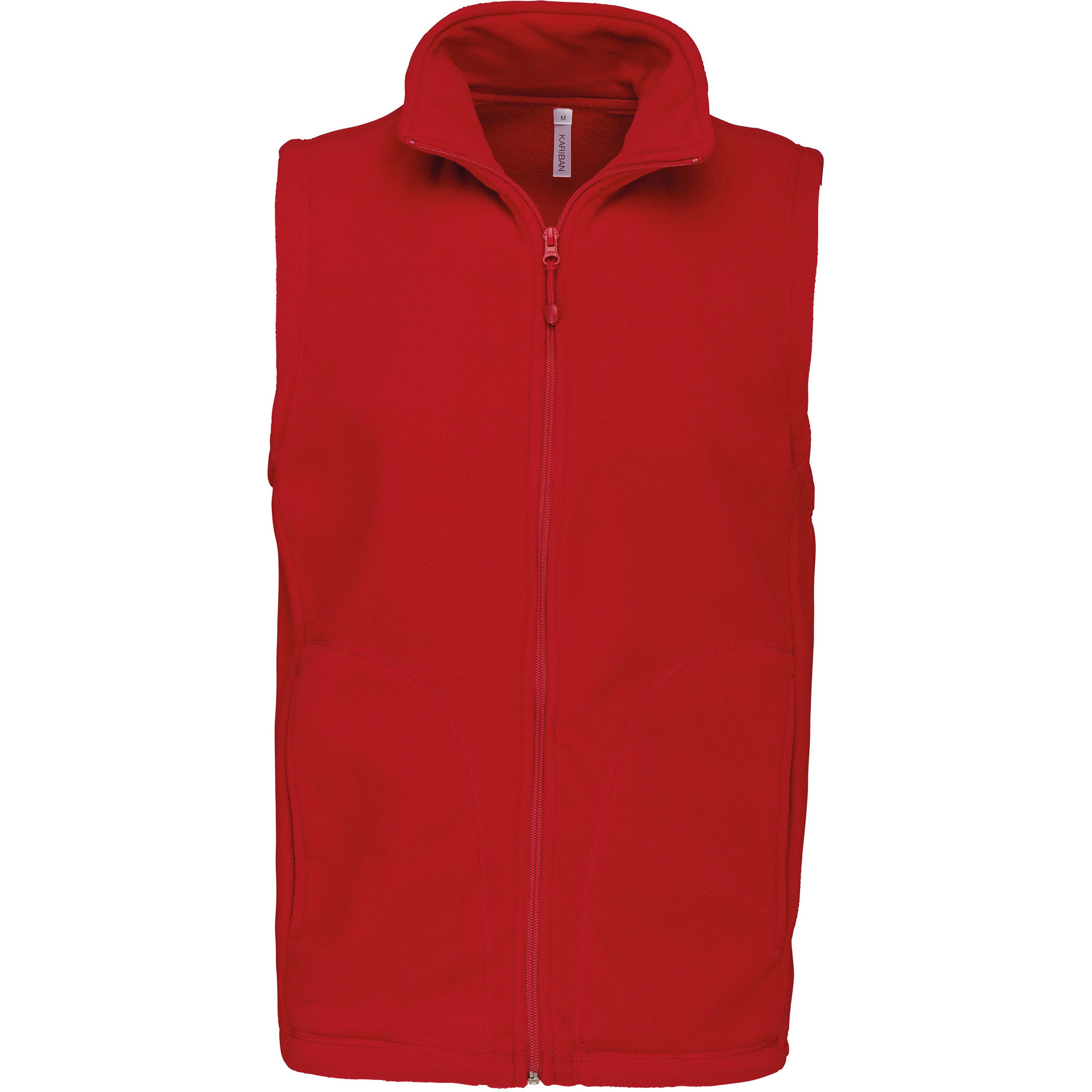 Herren-Fleece-Weste, rot