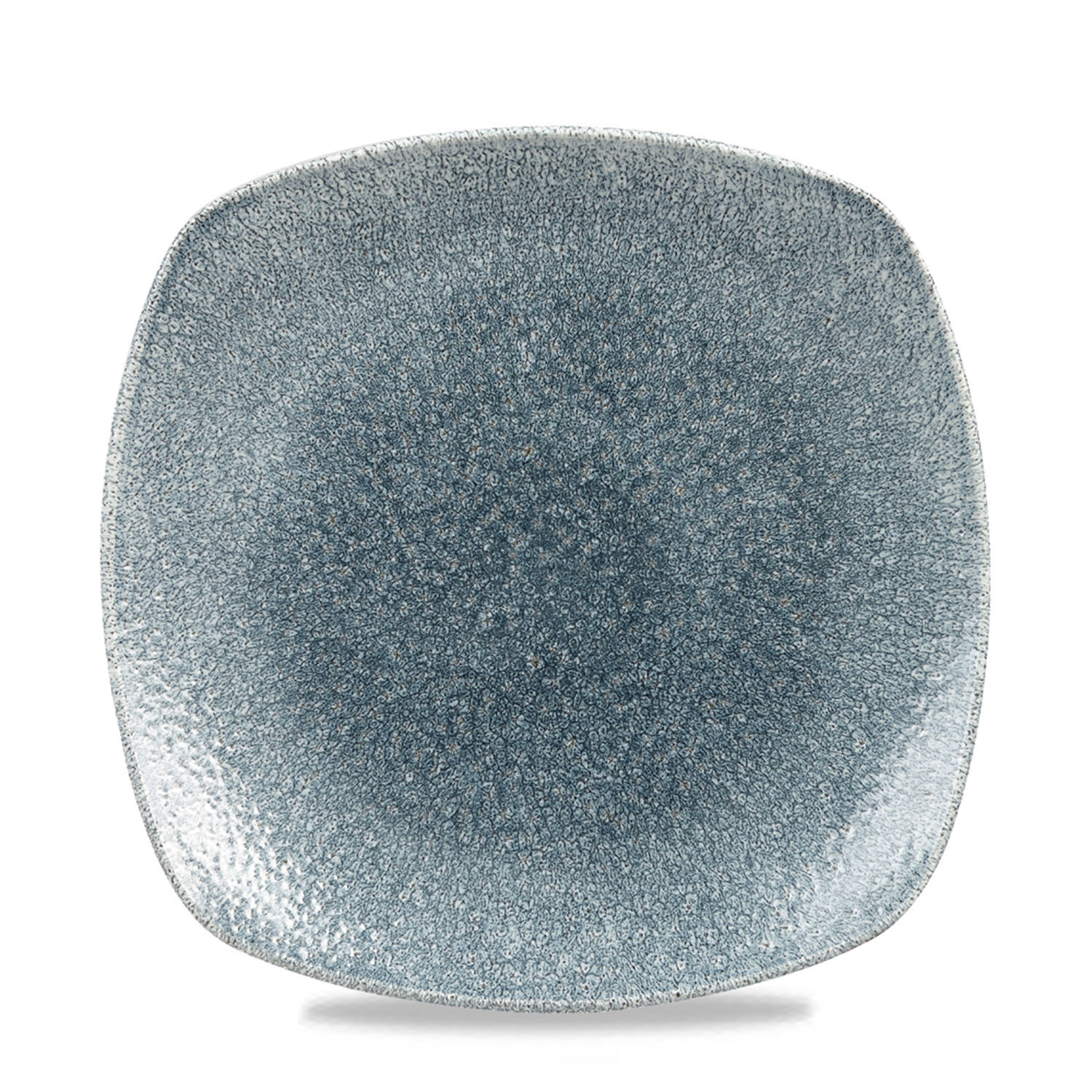 Square Teller flach 25,2 cm, Studio Prints Raku Topaz Blue