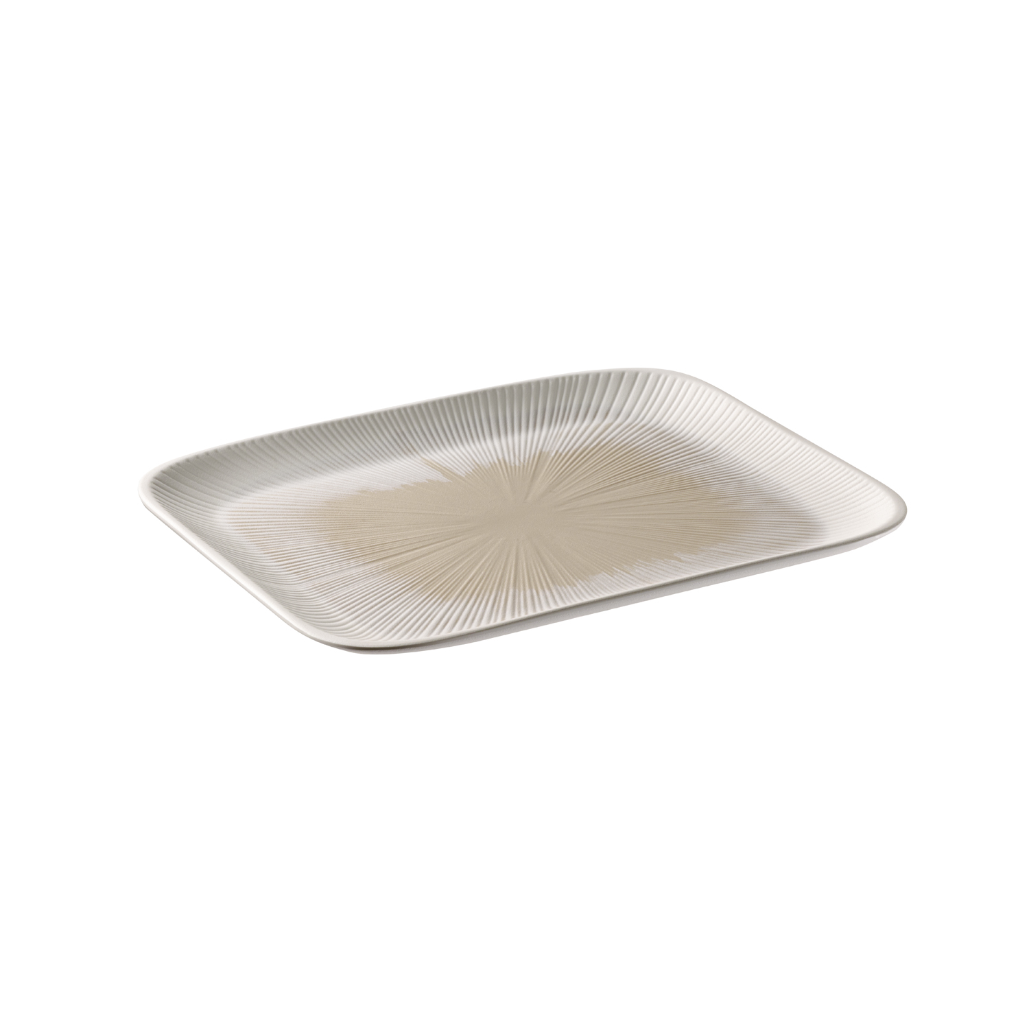 BLUSH GN 1/2 Tablett 32,5 x 26,5 cm, H: 2,5 cm Melamin, weiß/beige