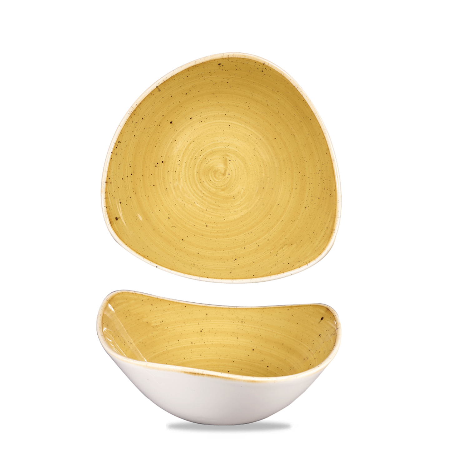 Triangle Bowl 18,5 cm, Stonecast Mustard Seed Yellow