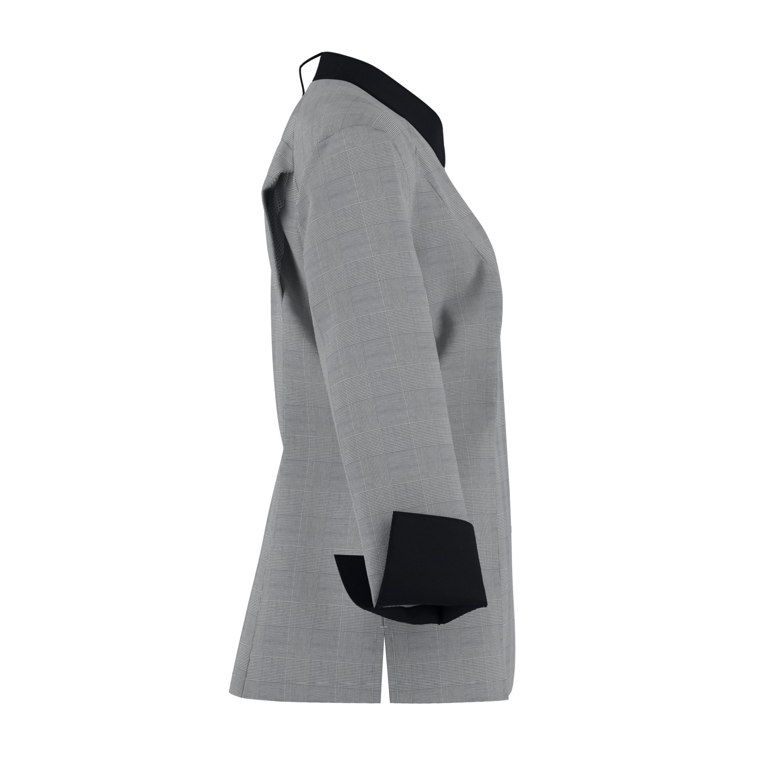 Koch-/Servicejacke Glencheck Damen schwarz glencheck / schwarz