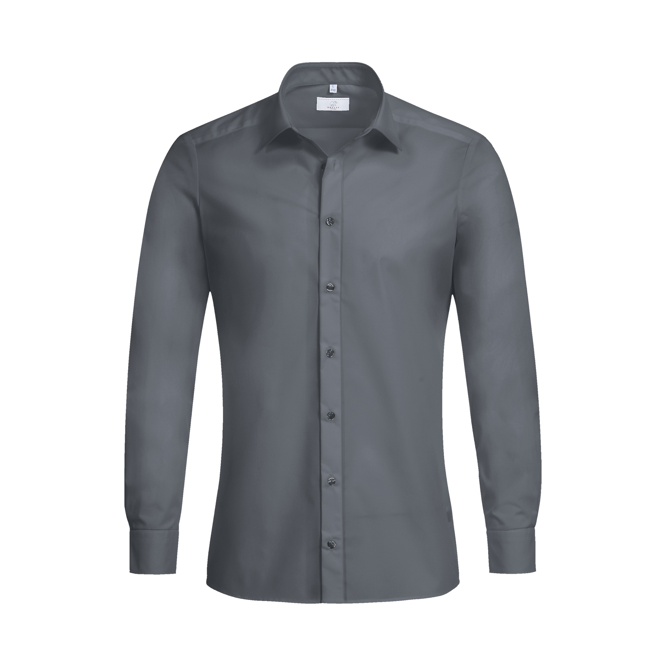 Herren Hemd Slimfit, 1/1 Arm, anthrazit