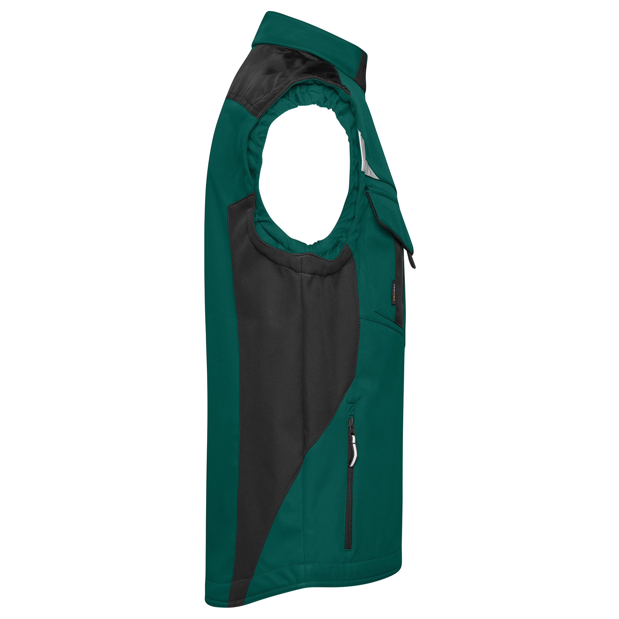 Workwear Softshell-Weste Strong, darkgreen/black