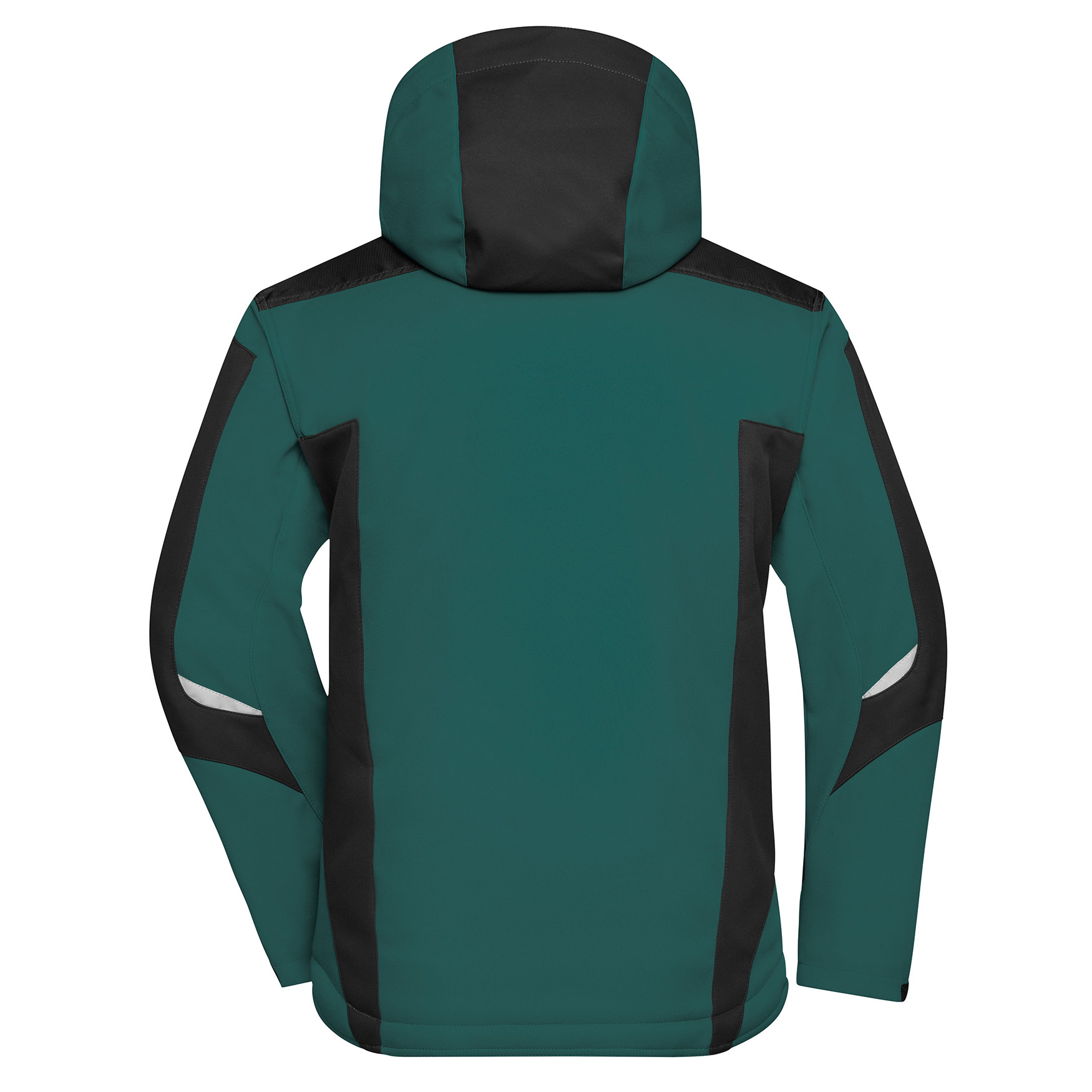 Softshelljacke, dunkelgrün/schwarz