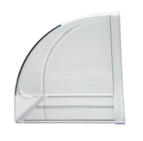 Vitrine / Thekenaufsatz 63,5 x 25 cm, H: 25 cm SAN, glasklar, aus einem Teil 
