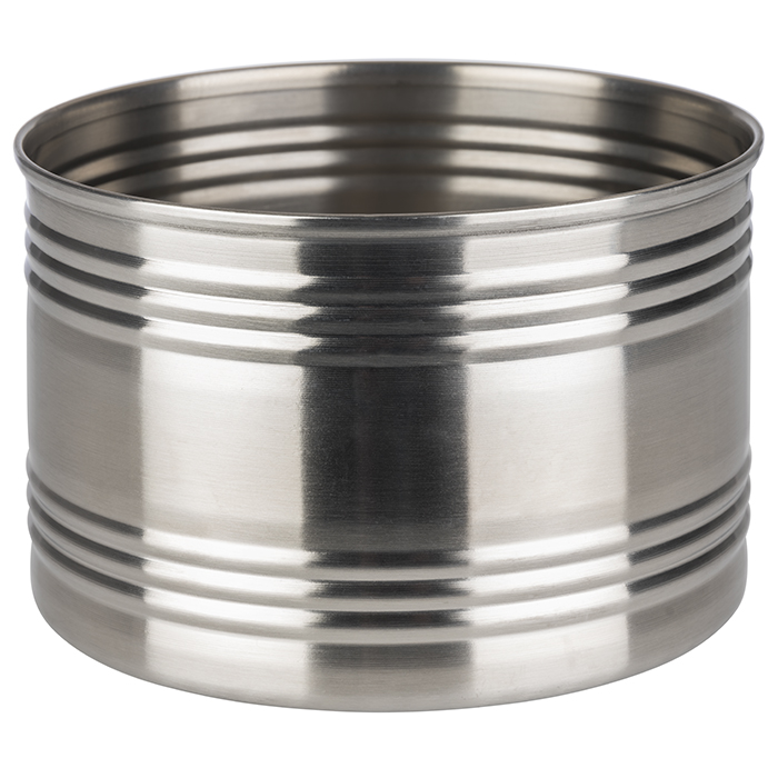 Snackcan Ø 12 cm, H: 8 cm Edelstahl, mattiert 