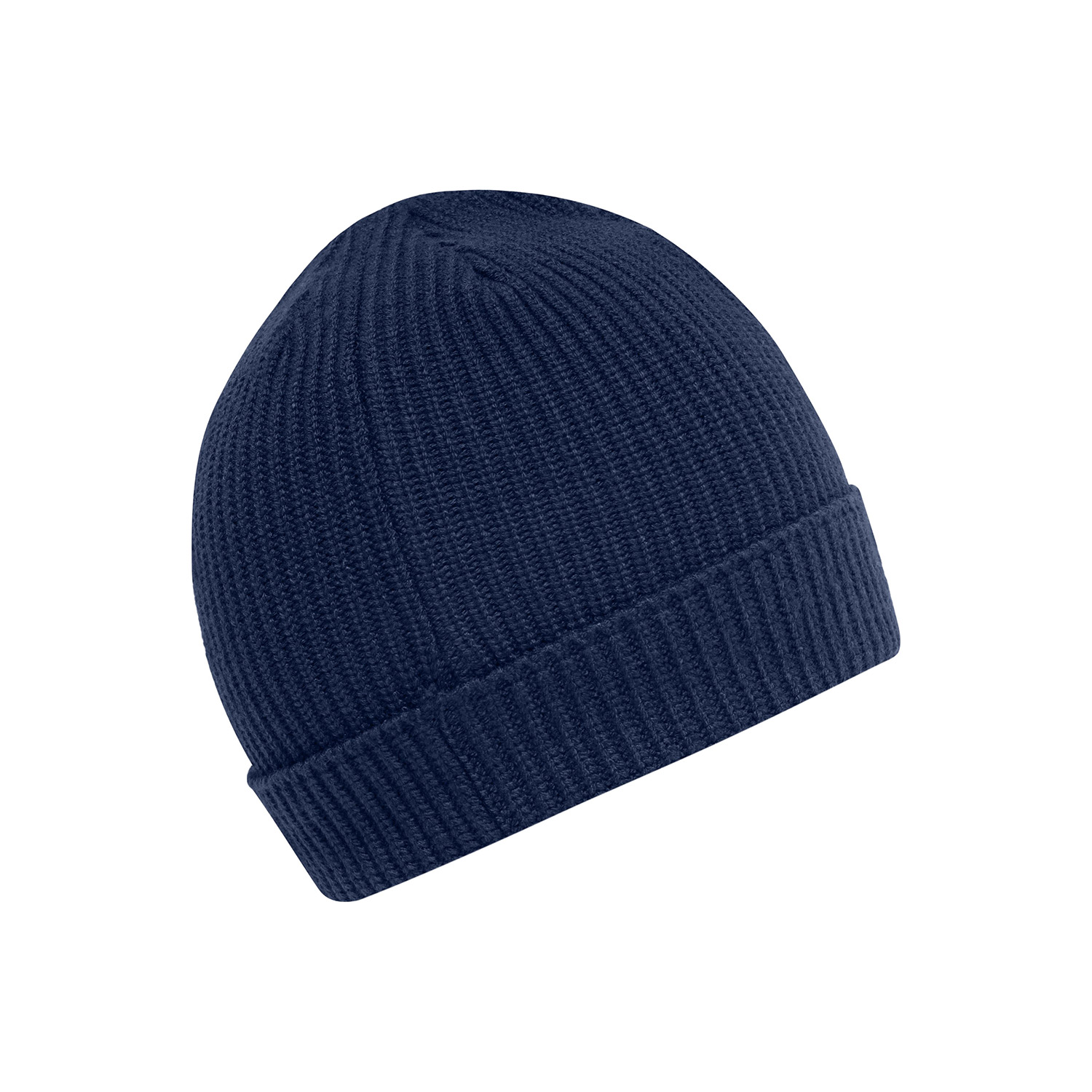 Strickmütze aus recyceltem Polyester, navy
