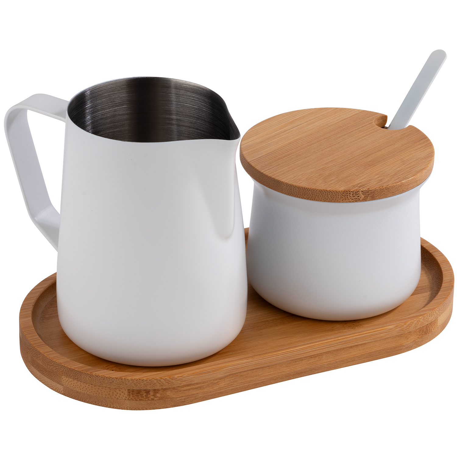 Milch- und Zucker-Set MILURO 5teilig bamboo