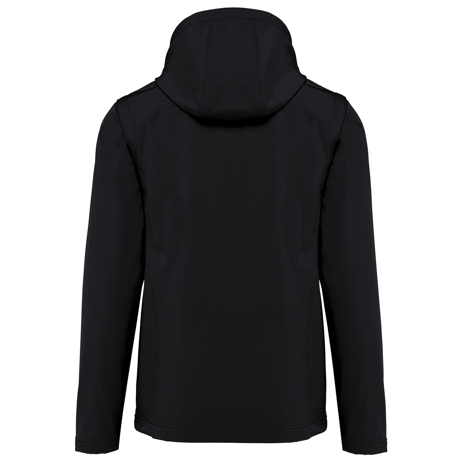 Unisex-Softshell-Jacke, 3-lagig mit Kapuze und abnehmbaren Ärmeln, black