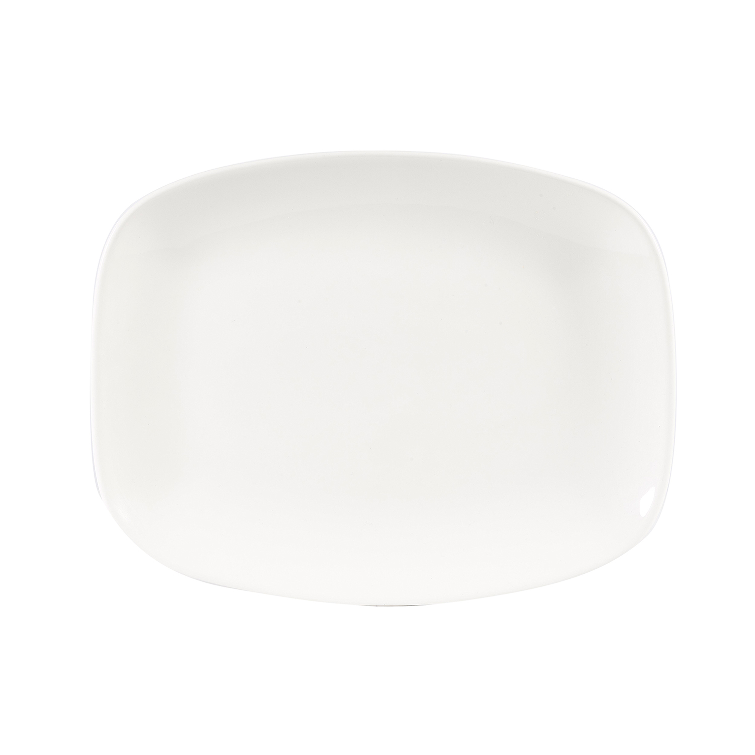 Chefs Oblong Platte No. 5, 15,4 x 12,6 cm weiß, Café/Latte
