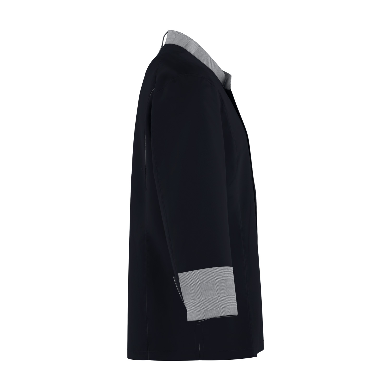 Koch-/Servicejacke Glencheck Herren schwarz/schwarz Glencheck