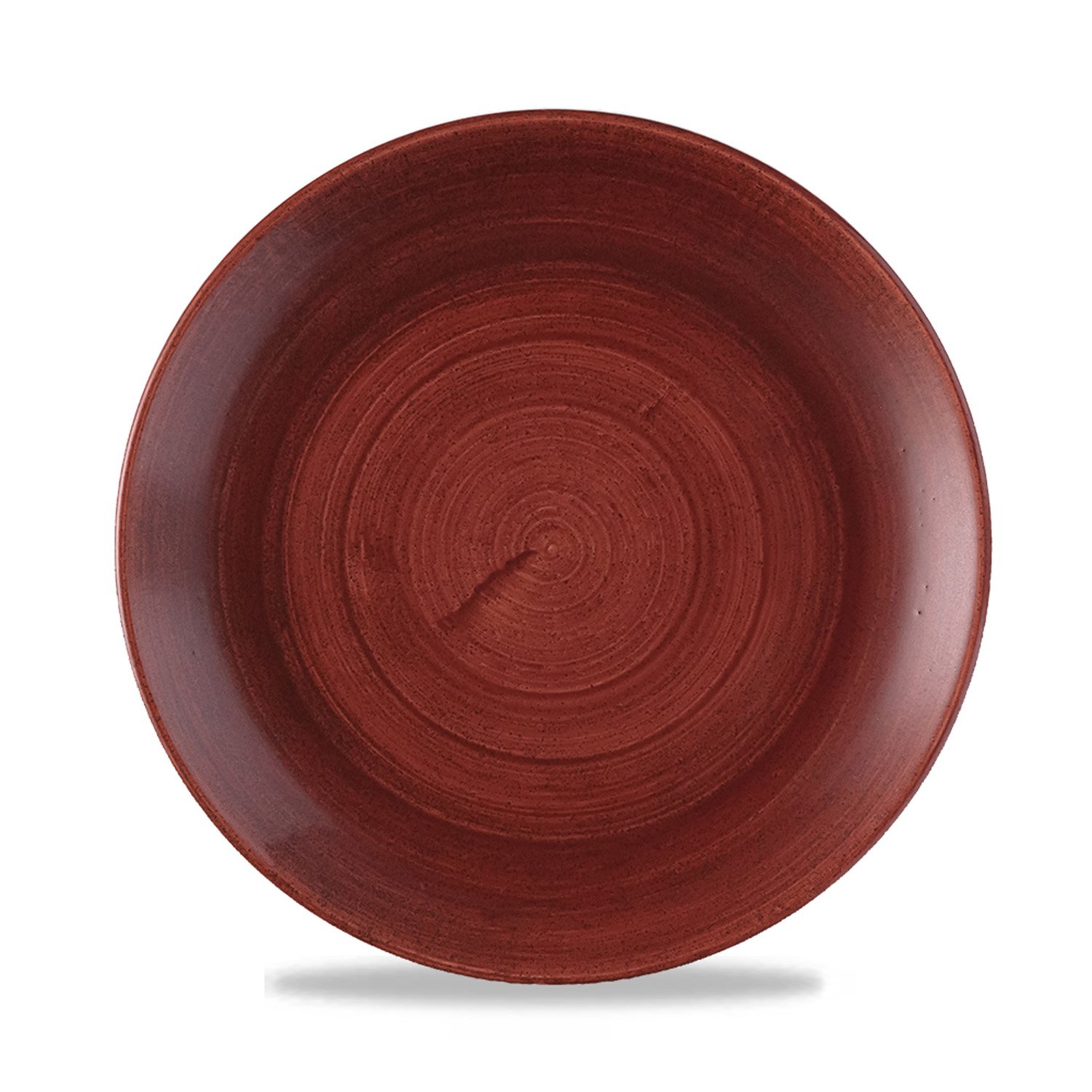 Coup Teller flach 21,7 cm, Stonecast Patina Rust Red