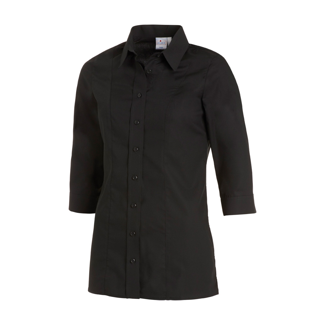 Damenbluse Nora Stretch, 3/4 Arm, schwarz