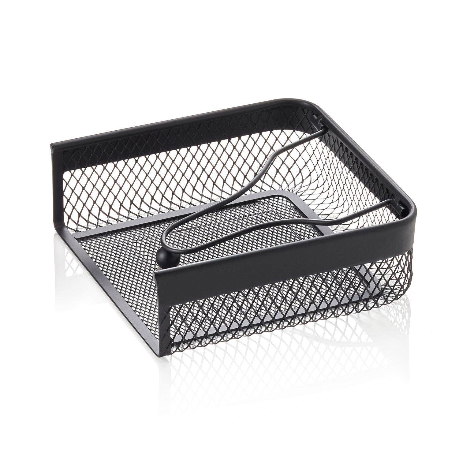 Serviettenhalter 19 x 19 x 6,5 cm schwarz für 33 Servietten mit 1/4 Falz