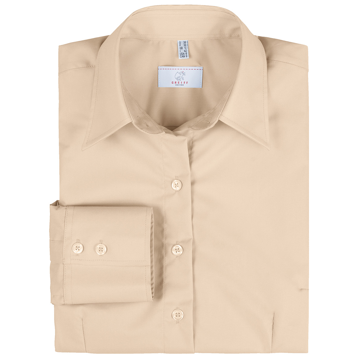 Damenbluse Basic RF 1/1 Arm, beige