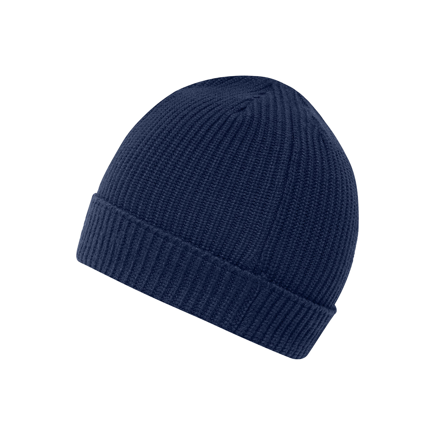 Strickmütze aus recyceltem Polyester, navy