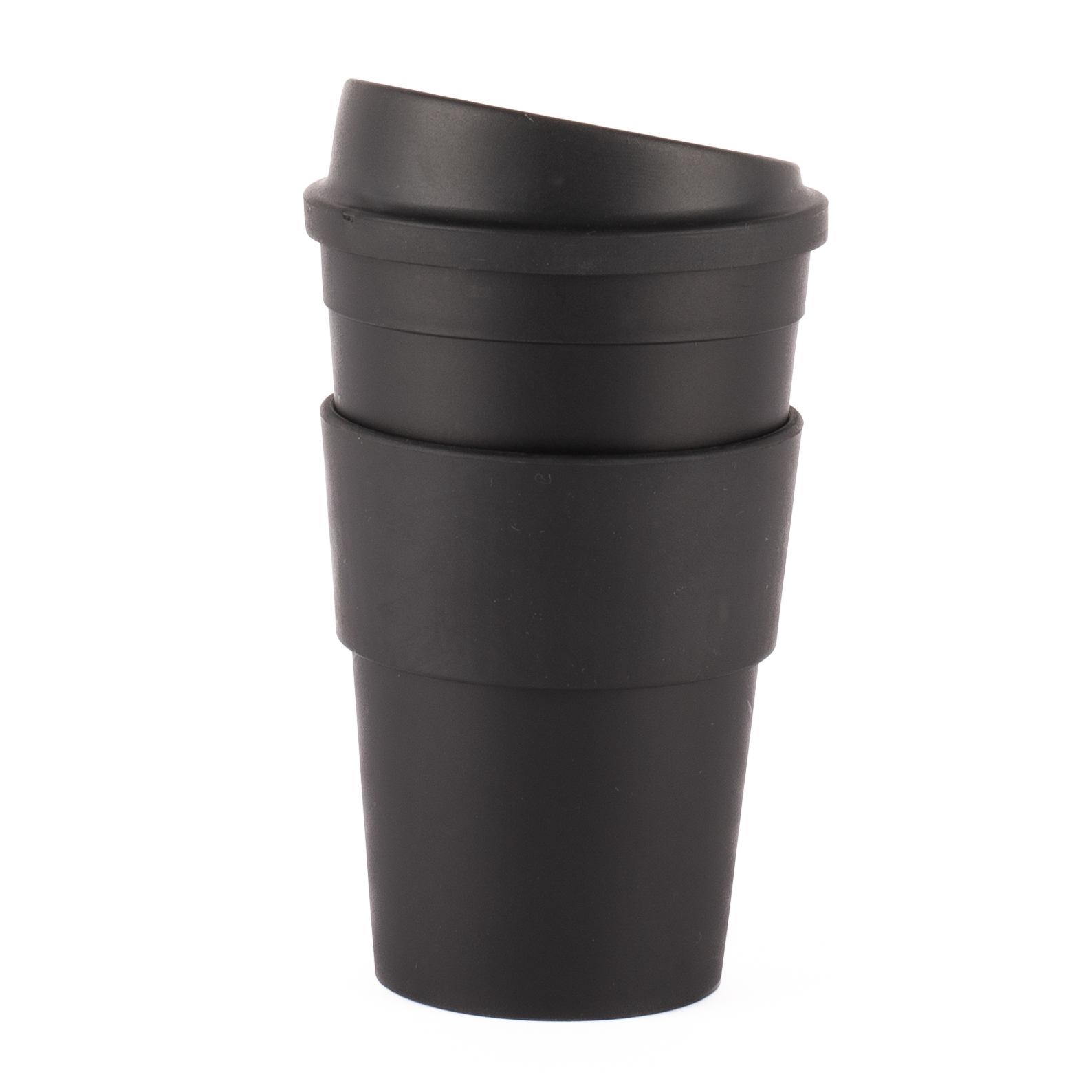 Kaffeebecher Mehrweg schwarz 400 ml