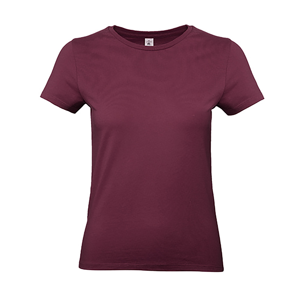 Damen-T-Shirt Basic, bordeaux