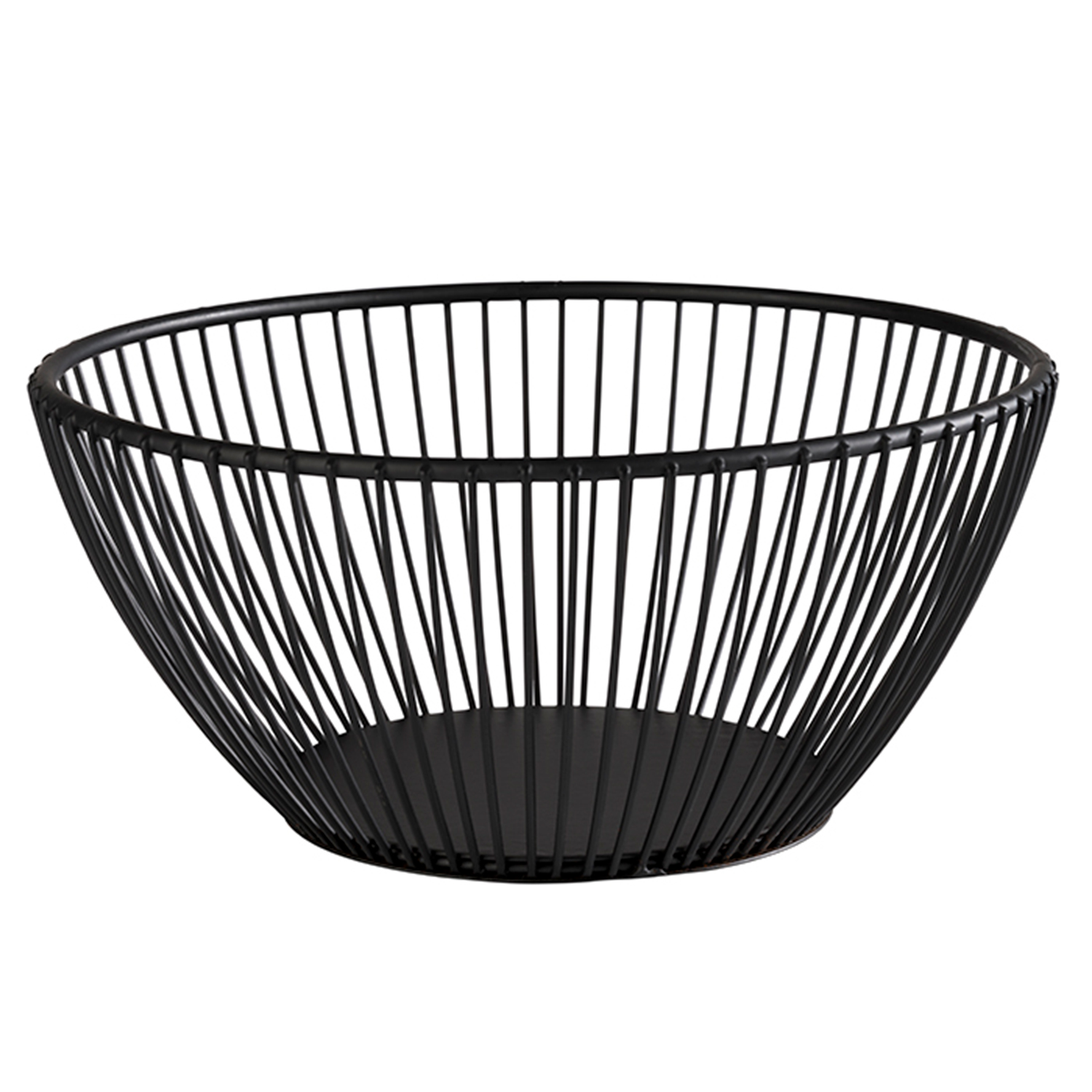 Korb -SVART- Ø 17,5 cm, H: 8 cm Metall, schwarz 