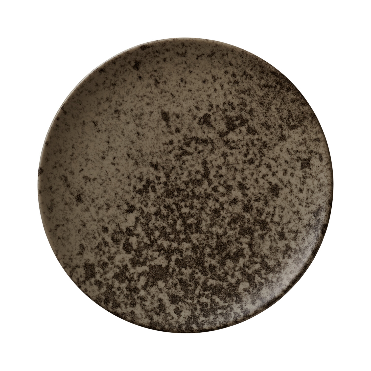 Coup Teller flach rund 23,0 cm, Sandstone Dark Brown