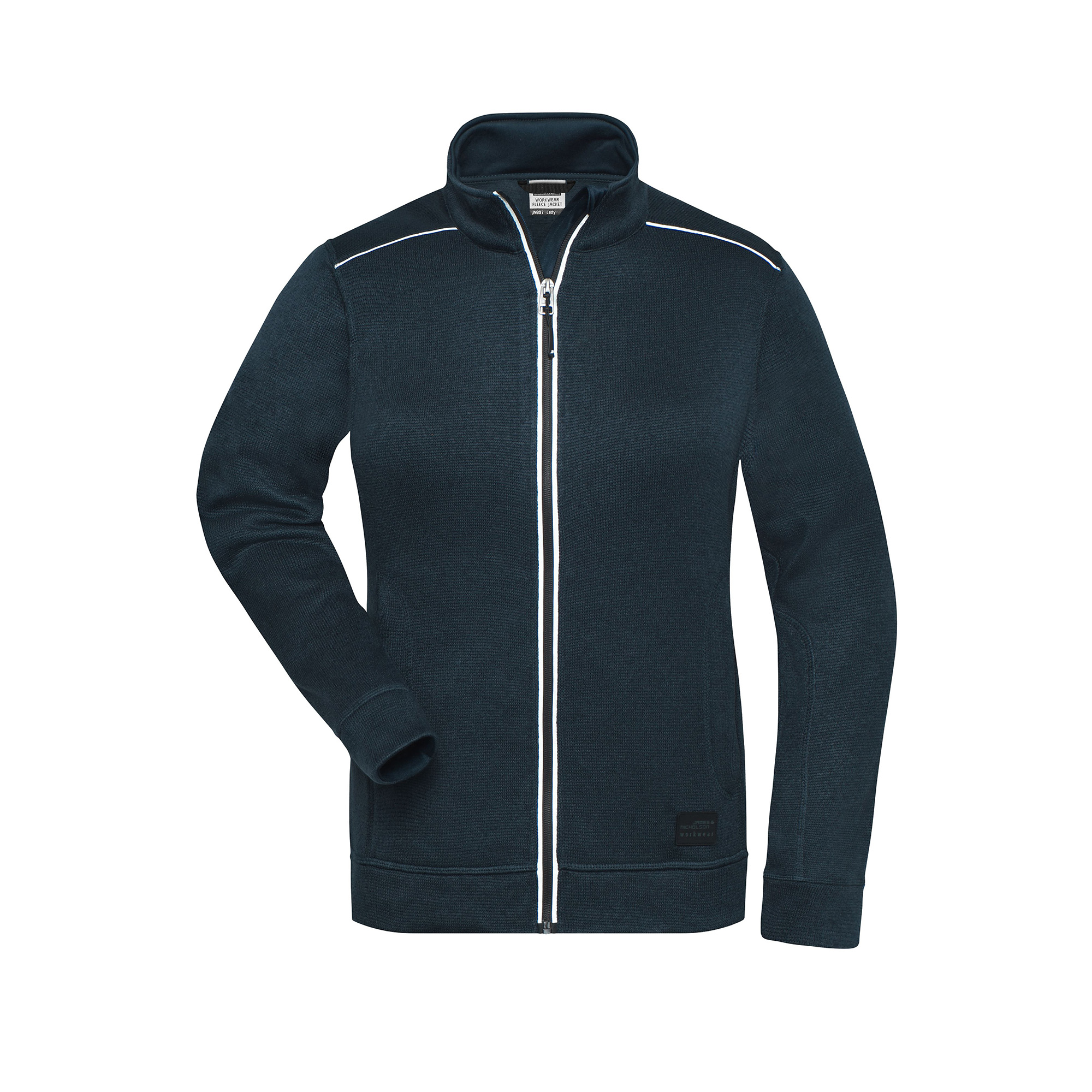 Damen-Strickfleecejacke Solid, marine/marine