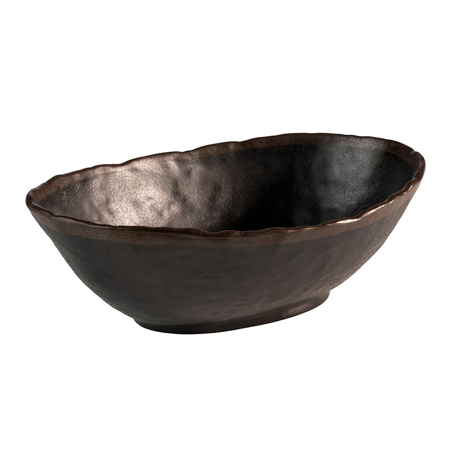 Schale -MARONE- 27,5 x 19 cm, H: 9 cm Melamin, schwarz 