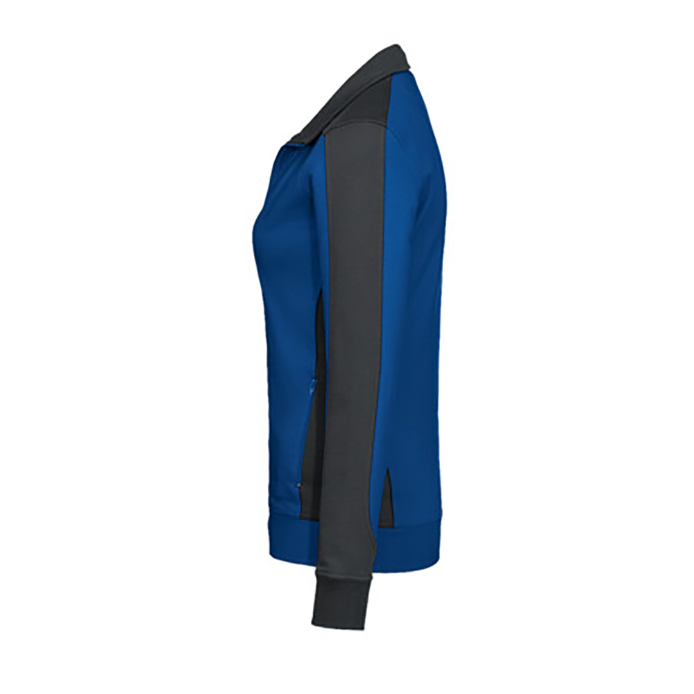 Damen-Sweatjacke Contrast Mikralinar, royal/anthrazit