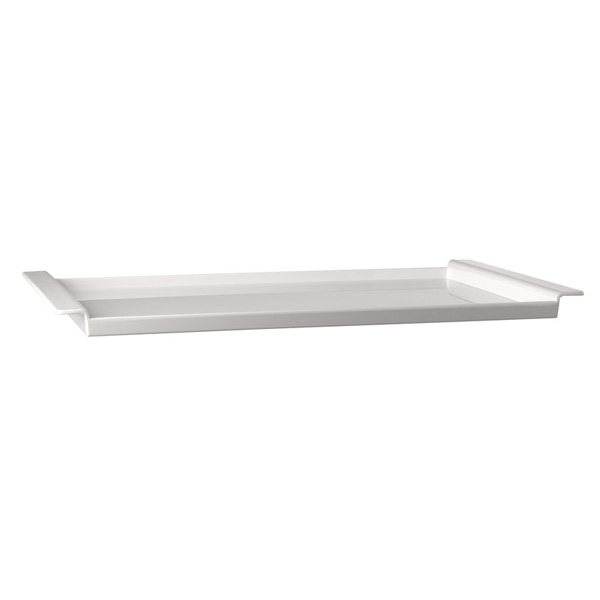 Tablett -BROTSTATION- 59,5 x 35,5 cm, H: 3,5 cm Melamin, weiß 