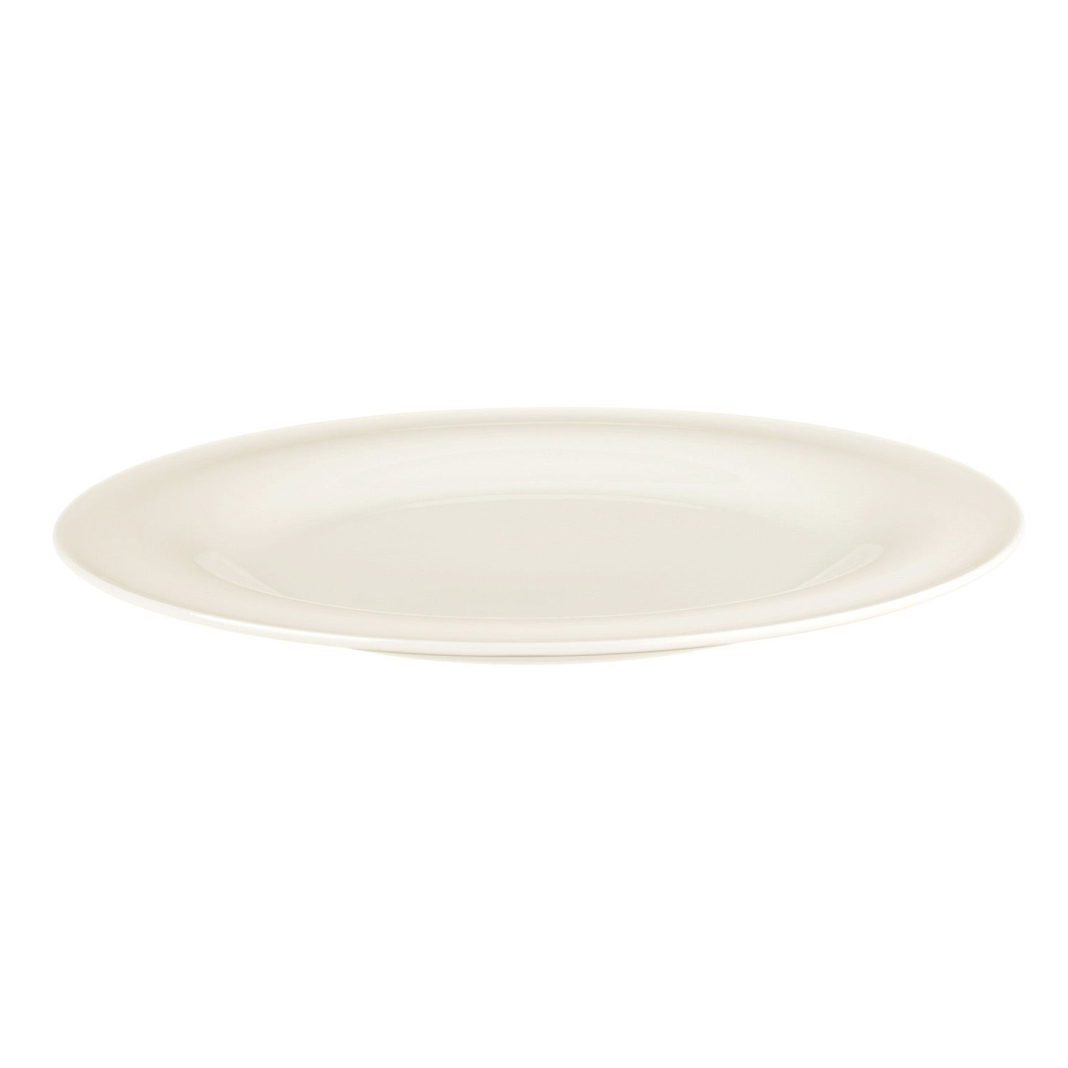 Teller flach 26,0 cm mit Fahne, Maxim creme